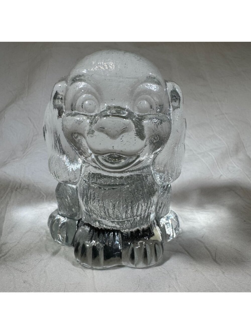 Goebel Puppy Dog Lead Crystal Paperweight Figurine Vintage 1980s  West Germany - Picture 2 of 8